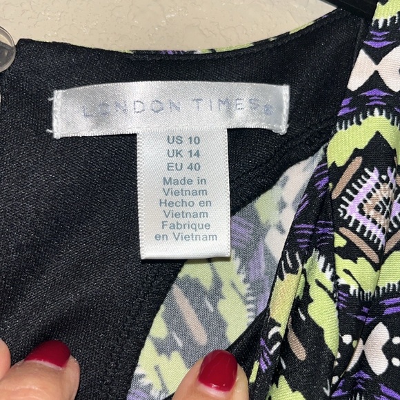 London Time sleeveless long stretch maxi dress Size 10 - Picture 4 of 7